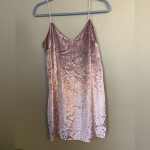Top shop, pink velvet looking spaghetti strap dress, size 6